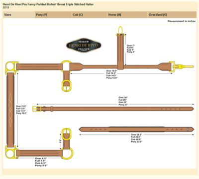 Image showing  Pro Fancy Padded Rolled Throat Triple-Stitched Leather Horse Halter