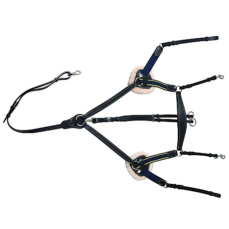 Henri de Rivel Pro 5-Point Elastic Breastplate Martingale with Running Attachment
