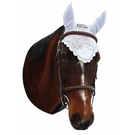 Equine Couture Horse Fly Bonnet with Silver Rope