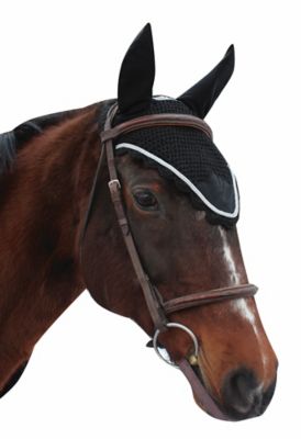 Equine Couture Horse Fly Bonnet with Silver Rope