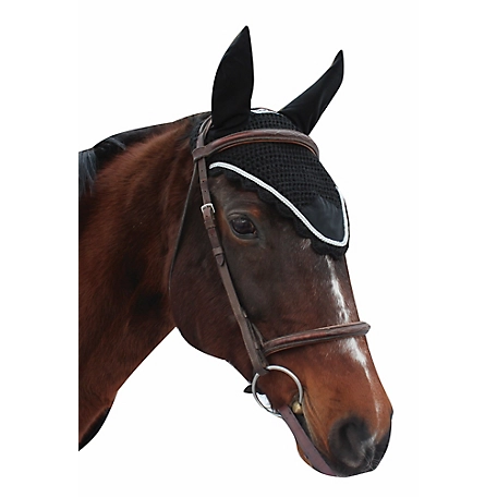 Equine Couture Horse Fly Bonnet with Silver Rope