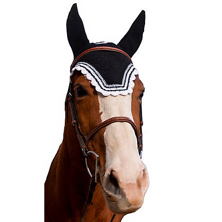 Equine Couture Fly Bonnet with Lurex Rope 