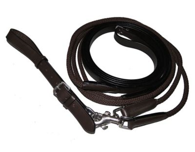 Henri de Rivel Nylon Advantage Rounded Draw Reins with Leather Snap