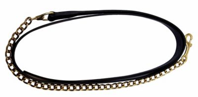 Henri de Rivel Leather Pro Collection Lead with 24 in. Solid Brass Chain