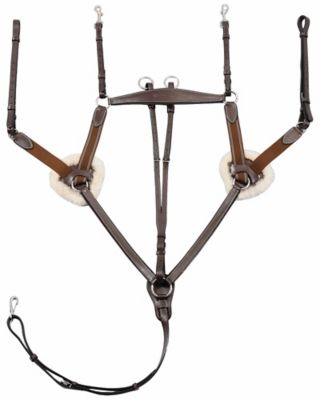 Henri de Rivel Pro 5-Point Elastic Breastplate Martingale with Running Attachment