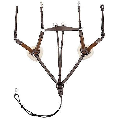 Henri de Rivel Pro 5-Point Elastic Breastplate Martingale with Running Attachment