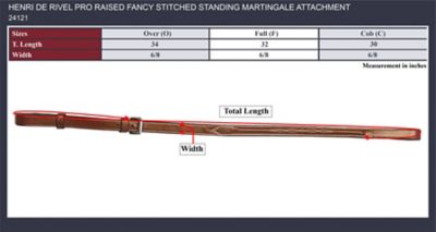 Image showing  Pro Raised Fancy-Stitched Standing Martingale Attachment