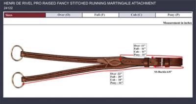 Image showing  Pro Raised Fancy Stitched Running Martingale Attachment, 24122