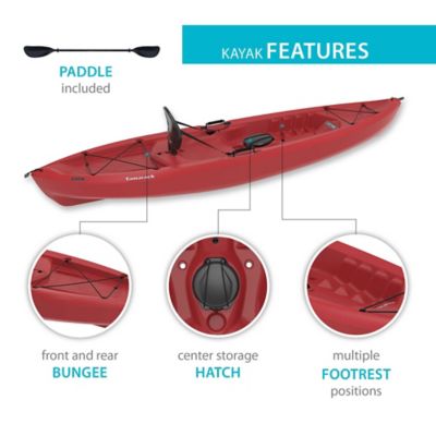 Image showing  10 ft. Tamarack Sit-on-Top Kayak, Red