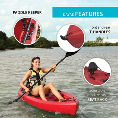 Image showing 5 th Lifetime 10 ft. Tamarack Sit-on-Top Kayak, Red