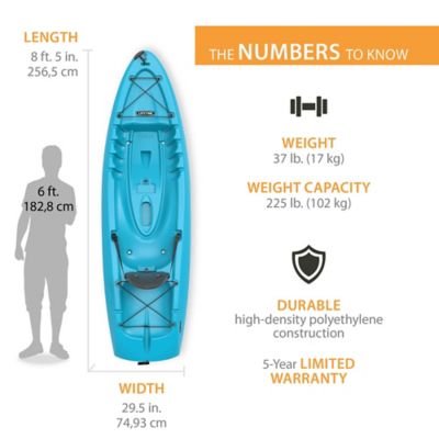 Image showing  8 ft. 5 in. Hydros Sit-on-Top Kayak, Glacier Blue