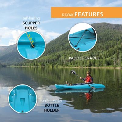 Image showing 5 th Lifetime 8 ft. 5 in. Hydros Sit-on-Top Kayak, Glacier Blue