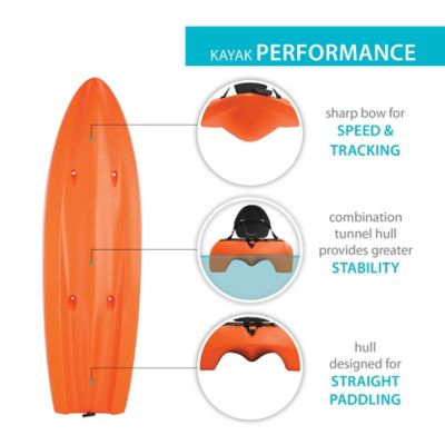 Image showing  8 ft. 5 in. Hydros Sit-on-Top Kayak, Orange