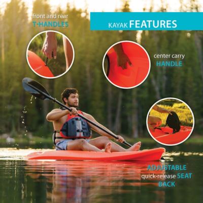 Image showing  8 ft. 5 in. Hydros Sit-on-Top Kayak, Orange