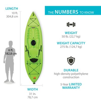 Image showing  10 ft. Tahoma Sit-on-Top Kayak, Lime Green