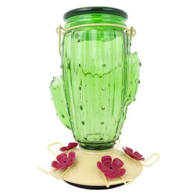Perky-Pet 32 oz. Cactus Top-Fill Glass Hummingbird Feeder