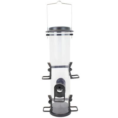 Perky-Pet 4 lb. 2-in-1 Swivel Port XL Tube Bird Feeder, Black