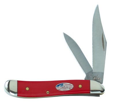 Case Cutlery 2.1 in. Smooth Synthetic Peanut Knife, Red, 10454