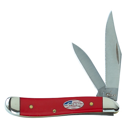 Case Cutlery 2.1 in. Smooth Synthetic Peanut Knife, Red, 10454