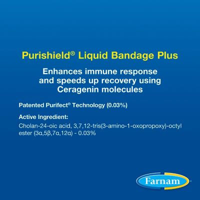 Image showing  Purishield Wound and Skin Care Liquid Bandage Plus for Horses, Dogs, Cats and Livestock, 4 oz.