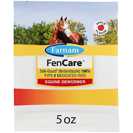 Farnam FenCare Safe-Guard Fenbendazole 1.96% TYPE B Medicated Horse Feed, Treats Up to 1,250 lb., 5 oz.