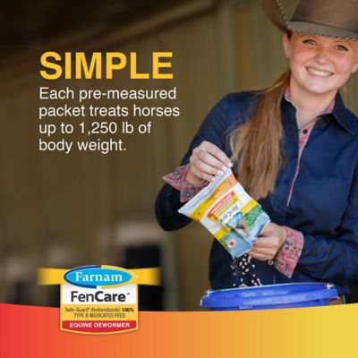 Image showing  FenCare Safe-Guard Fenbendazole 1.96% TYPE B Medicated Horse Feed, Treats Up to 1,250 lb., 5 oz.