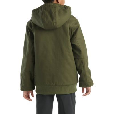 Image showing 3 th Carhartt Kids' Canvas Full-Zip Hooded Insulated Jacket