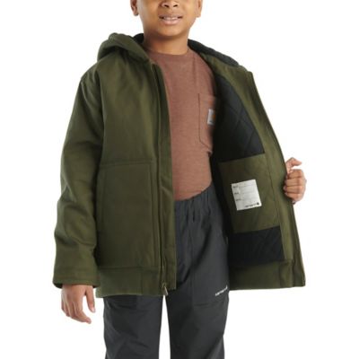 Image showing  Kids' Canvas Full-Zip Hooded Insulated Jacket