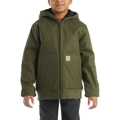 Carhartt Kids' Canvas Full-Zip Hooded Insulated Jacket