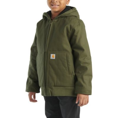 Image showing  Kids' Canvas Full-Zip Hooded Insulated Jacket
