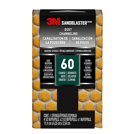 3M SandBlaster Ultra Flex Sanding Sponge, 60 Grit