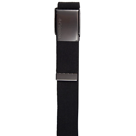 Columbia Sportswear Men's 38 mm Cut to Fit Stretch Web Belt with Military Buckle, Black