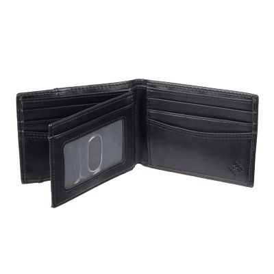 Image showing  Men's RFID-Blocking Leather Extra Capacity Slimfold Wallet, Black