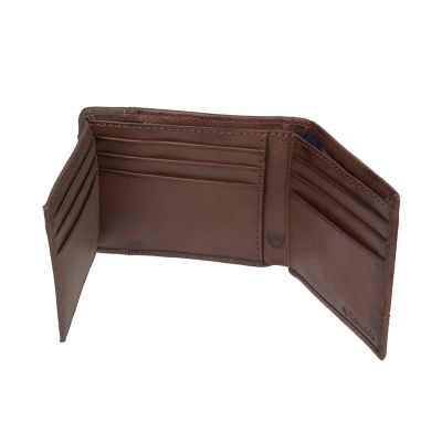 Image showing  Men's RFID-Blocking Polyurethane Traveler Wallet, Brown