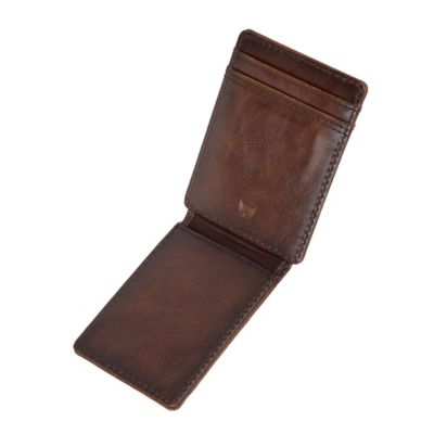 Image showing  Men's RFID-Blocking Polyurethane Wide Magnetic Front Pocket Wallet, Brown
