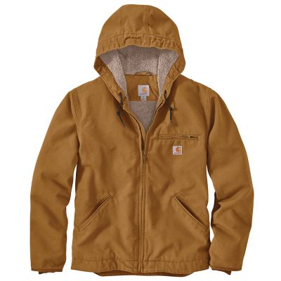 Image showing  Men's Washed Duck Sherpa-Lined Jacket