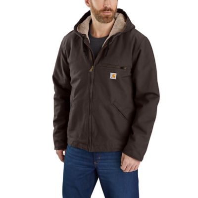 ジャケット・アウター Carhartt Washed Duck Hooded Blouson Carhartt Washed Duck Sherpa-Lined Hooded Jacket | Rogers Sporting