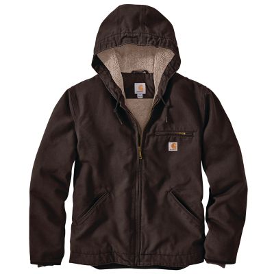 Image showing 1 th Carhartt Men's Washed Duck Sherpa-Lined Jacket