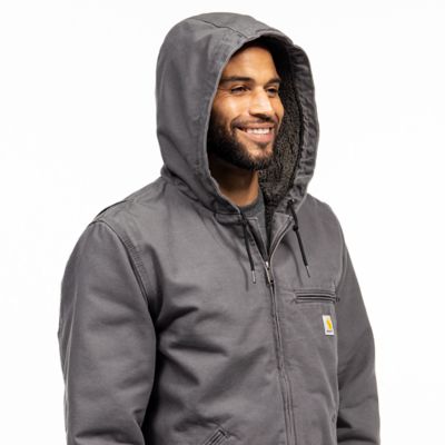 Image showing 1 th Carhartt Men's Washed Duck Sherpa-Lined Jacket