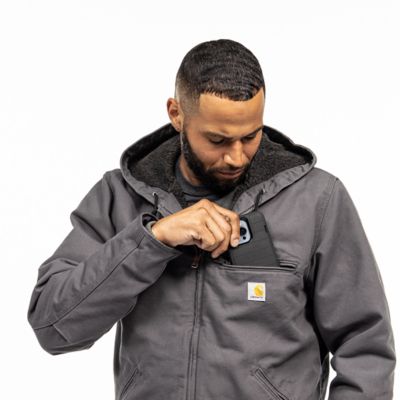 Image showing 2 th Carhartt Men's Washed Duck Sherpa-Lined Jacket