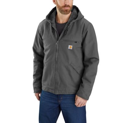Image showing 5 th Carhartt Men's Washed Duck Sherpa-Lined Jacket