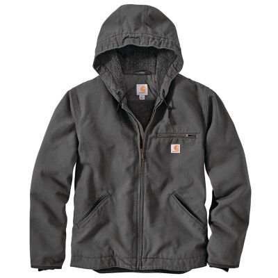 Image showing 6 th Carhartt Men's Washed Duck Sherpa-Lined Jacket
