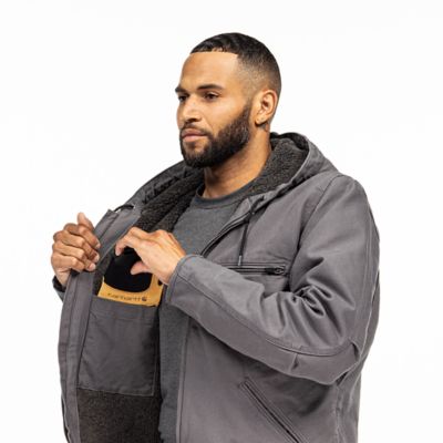 Image showing  Men's Washed Duck Sherpa-Lined Jacket