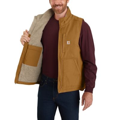 Image showing 2 th Carhartt Men's Duck Sherpa-Lined Mock Neck Vest