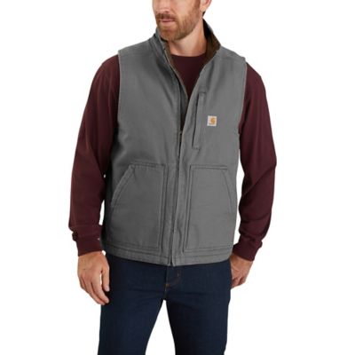 Image showing 1 th Carhartt Men's Duck Sherpa-Lined Mock Neck Vest