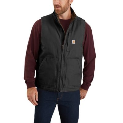 Image showing 1 th Carhartt Men's Duck Sherpa-Lined Mock Neck Vest
