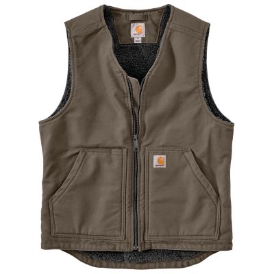 Image showing  Men's Washed Duck Sherpa-Lined Vest