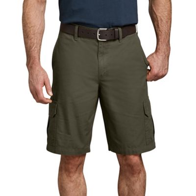 Dickies Men's Relaxed Fit Lightweight Ripstop Cargo Shorts, Moss Green, 11 in.