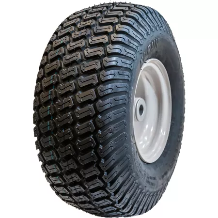 Hi-Run 15x6.50-8 4PR SU05 Lawn and Garden Tire on 8x5.375 Wheel Grayish White Lawn & Garden Wheels