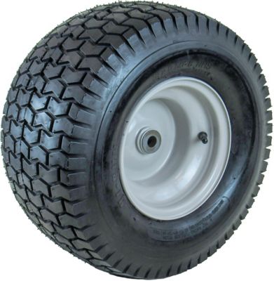Image showing 8 th Hi-Run 18x9.5-8 4PR SU12 Lawn and Garden Tire Assembly on 8x7 Wheel, Grayish White
